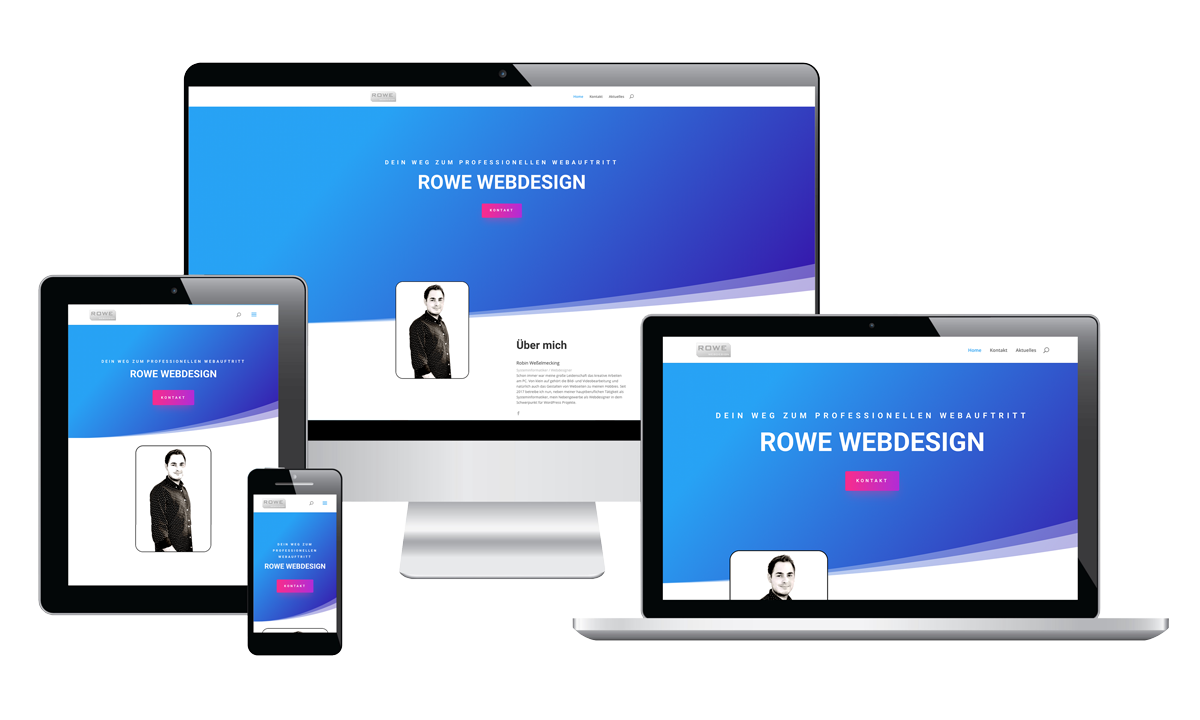 Responsive Webdesign – WordPress-Website auf Desktop, Tablet und Smartphone von ROWE IT-Solutions