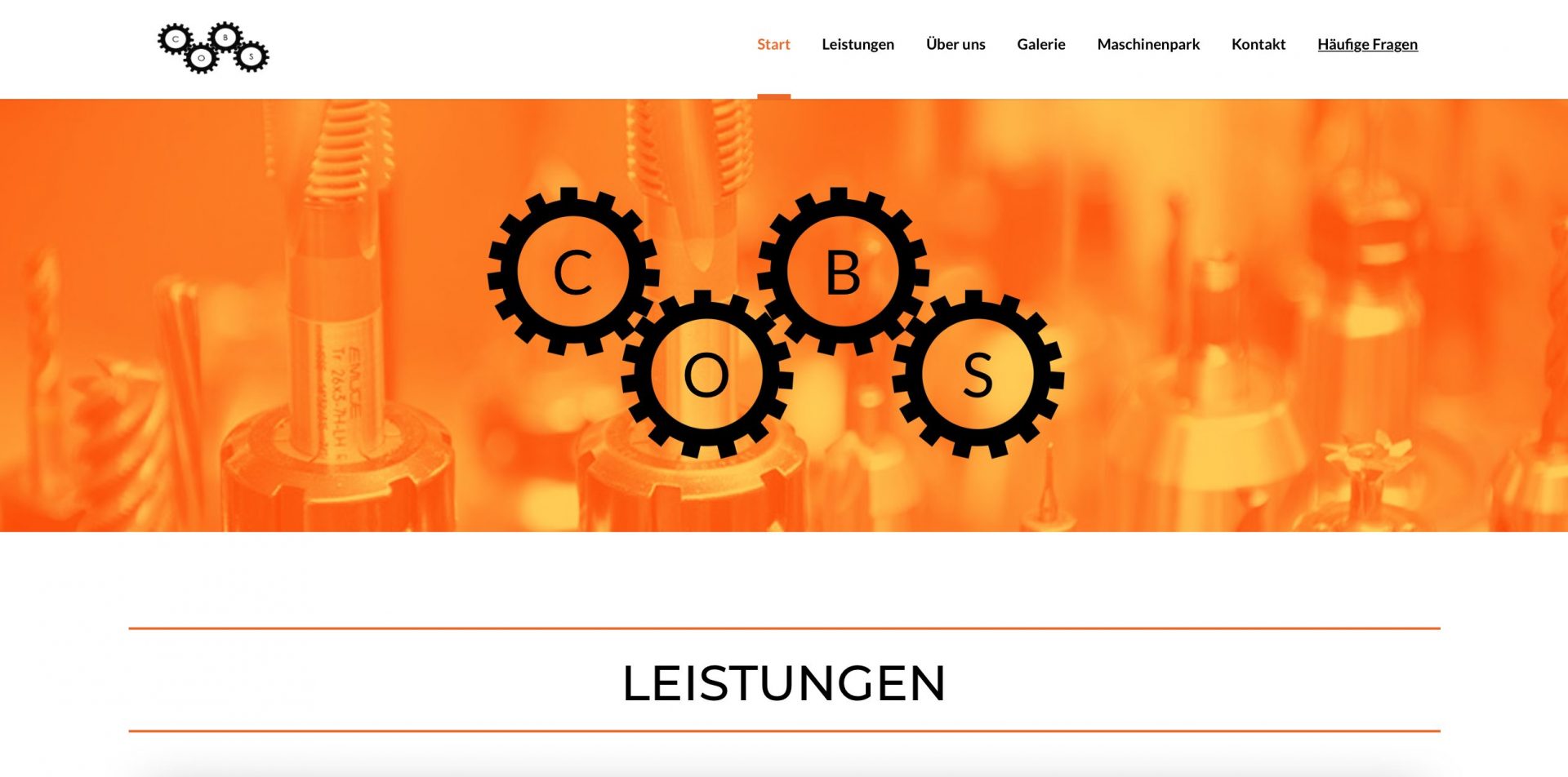 WordPress-Website CoBs-CNC Technik – Webdesign von ROWE IT-Solutions