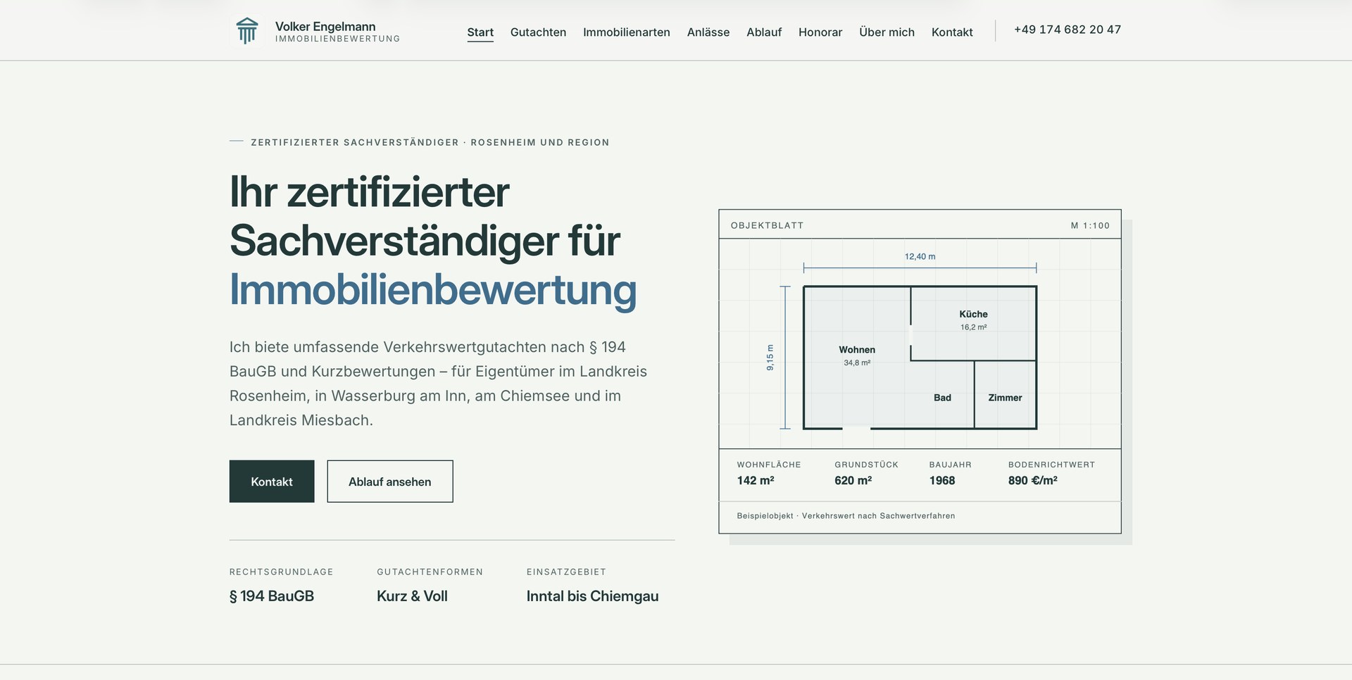 Website Volker Engelmann Immobilienbewertung – Webdesign von ROWE IT-Solutions