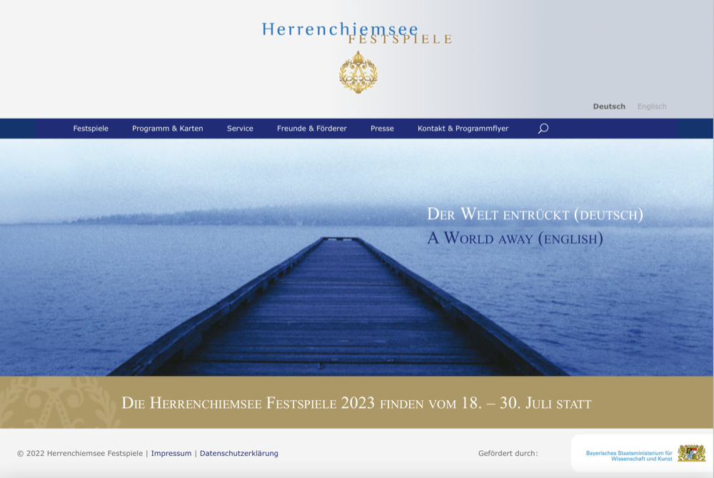 WordPress-Website Herrenchiemsee Festspiele – Webdesign von ROWE IT-Solutions